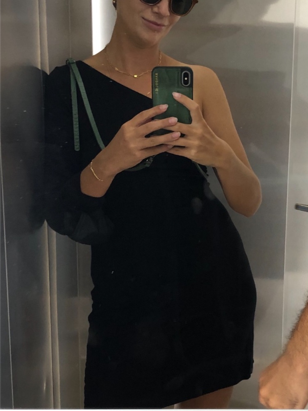 Reformation Black One Shoulder Mini Dress Medium M